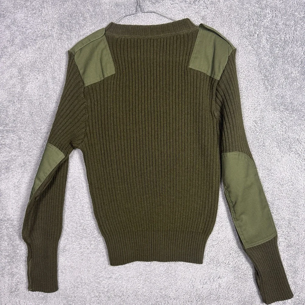 USMC Marine Green 100% Wool Knit Service Sweater Commando Woolly Pully Mens 38